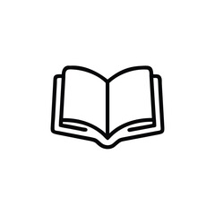 Outline Handdrawn Open Book Icon Simple Line Art Graphic Design Element Social Justice Theme