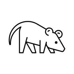 Opossum Logo. Icon design. Template elements
