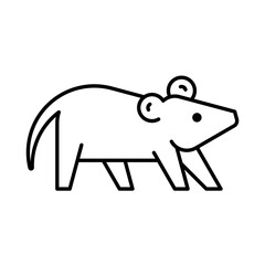Opossum Logo. Icon design. Template elements
