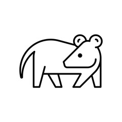 Opossum Logo. Icon design. Template elements
