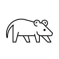 Opossum Logo. Icon design. Template elements
