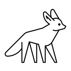 Fennec Fox Logo. Icon design. Template elements
