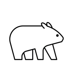 Wombat Logo. Icon design. Template elements
