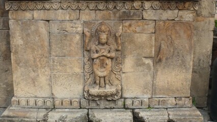 Intricately Carved Deities and Sculptures on Nepal Heritage Temple Walls

