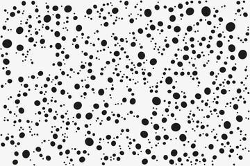 Black dot stain design on white background
