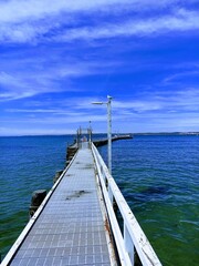 wooden pier on the sea