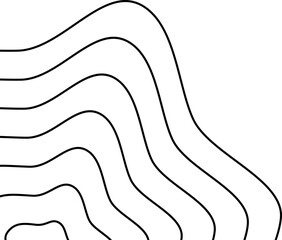 Wavy lines with edge contour detail