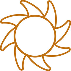 Windmill style rotating sun icon