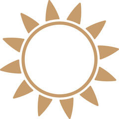 Sunburst with detailed linear rays