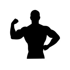 Naklejka premium Bodybuilder: The Art of Strength and Dedication