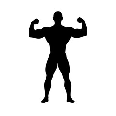 Naklejka premium Bodybuilder: The Art of Strength and Dedication