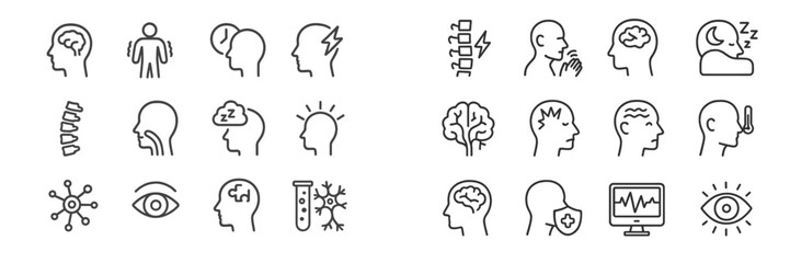 Exploring mental health concepts through simple line art representations and icons