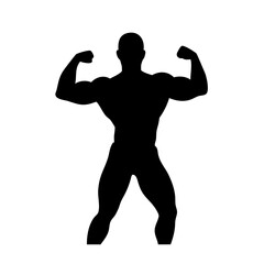 Naklejka premium Bodybuilder: The Art of Strength and Dedication