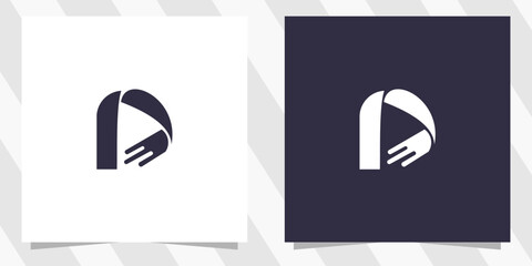 letter p logo design vector