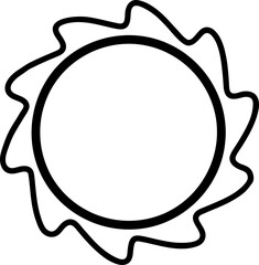 Twist sun outline with smooth symmetry