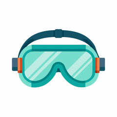 Protective safety goggles a detailed vector illustration of industrial eye protection