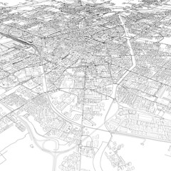 Naklejka premium 3D illustration of city and urban in Reggio Emilia Italy