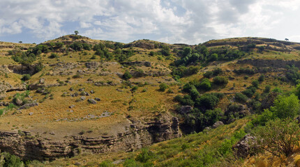 Naklejka premium Aksu River Canyon near Khanaryk village, South Kazakhstan
