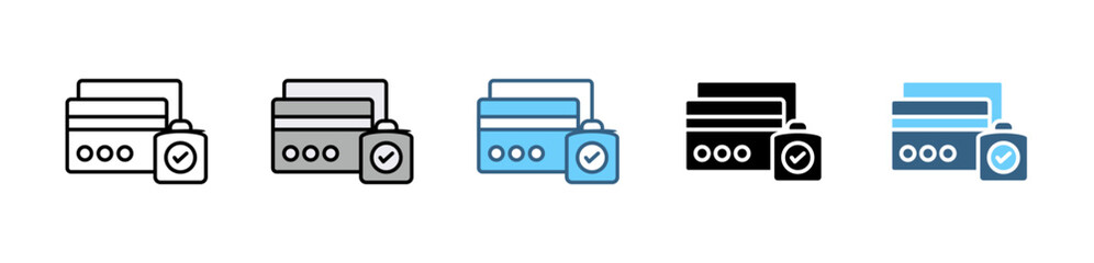 E-COMMERCE icon with multiple style