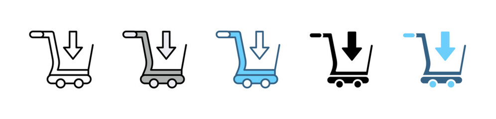 E-COMMERCE icon with multiple style