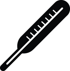 Digital thermometer vector silhouette