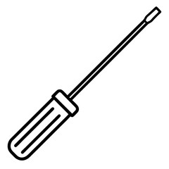 Simple flathead and phillips screwdriver icon clean minimalist design for tool repair diy and hardware projects