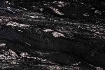 Selbstklebende Fototapeten Elegant Cosmic Black - granite background, texture in classic tone for your creative interior work. © Dmytro Synelnychenko