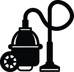 Suction machine vector silhouette