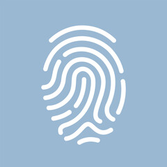 Fingerprint vector line icon