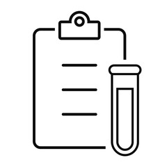 Medical test results vector icon