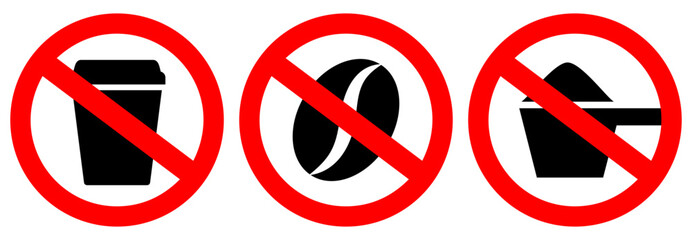 No coffee vector sign