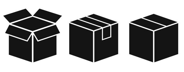 Parcel box vector icon