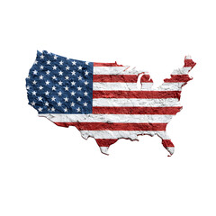 Includes the map of india with the flag of usa on a white background islets in white