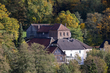 Luisenh&uuml;tte Balve: Historical Industrial Museum in the autumn forest