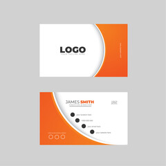 Double-sided creative business card vector design template. Business card for business and personal use. Vector illustration design. Horizontal layout, Print ready