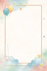 watercolor dreamy invitation template