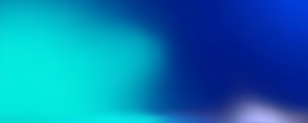 Blue green gradient studio room, abstract background pattern, walls and floor reflect neon lights, dark tones and feel speed of digital technology connected blue-green background. Future technology.