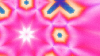 Abstract Radiant Burst with Soft Grain Texture, Symmetrical Glow Pattern in Psychedelic Style, Radiating Circular Abstract with Subtle Noise, Kaleidoscopic Starburst with Gradient Flow