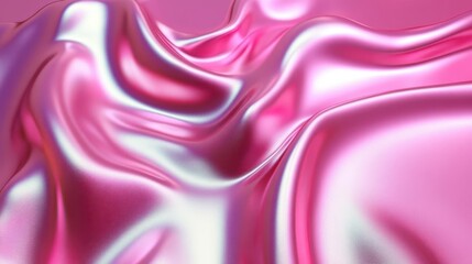 Obraz premium Pink Iridescent Fabric Drape