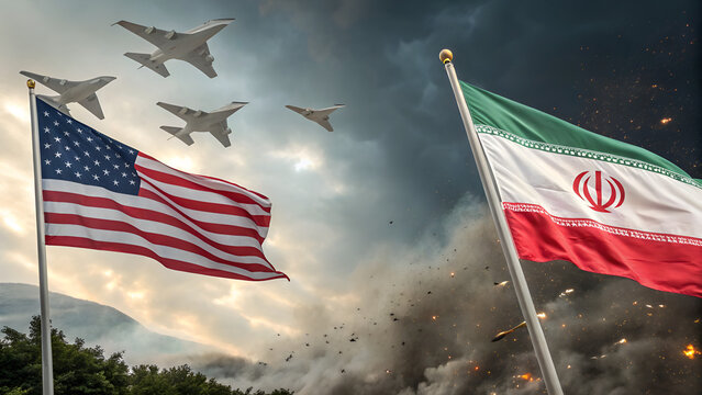 Fighter jets gone USA to Iran concept 