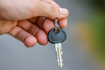 High Detail Image of Close Up View Home Keys in the Agent Hand Giving to New Owner