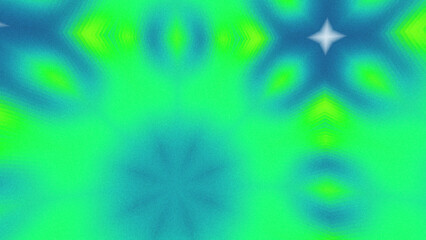 Abstract Radiant Burst with Soft Grain Texture, Symmetrical Glow Pattern in Psychedelic Style, Radiating Circular Abstract with Subtle Noise, Kaleidoscopic Starburst with Gradient Flow