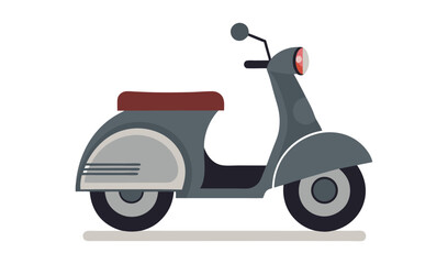 Obraz premium Classic vintage scooter illustration gray and brown