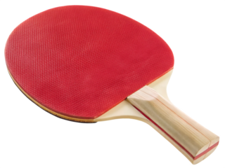 Red ping pong paddle isolated on white background png