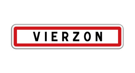 Panneau d'entrée Vierzon, Cher, Centre-Val de Loire