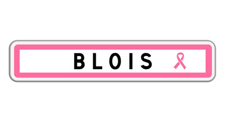 Panneau d'entrée Octobre Rose Blois, Loir-et-Cher, Centre-Val de Loire