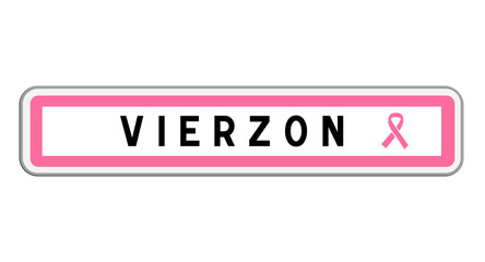 Panneau d'entrée Octobre Rose Vierzon, Cher, Centre-Val de Loire