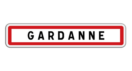 Panneau d'entrée Gardanne, Bouches-du-Rhône, Provence-Alpes-Côte d'Azur