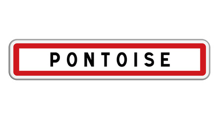 Panneau d'entrée Pontoise, Val-d'Oise, Île-de-France
