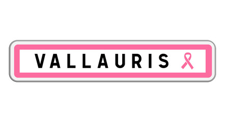 Panneau d'entrée Octobre Rose Vallauris, Alpes-Maritimes, Provence-Alpes-Côte d'Azur